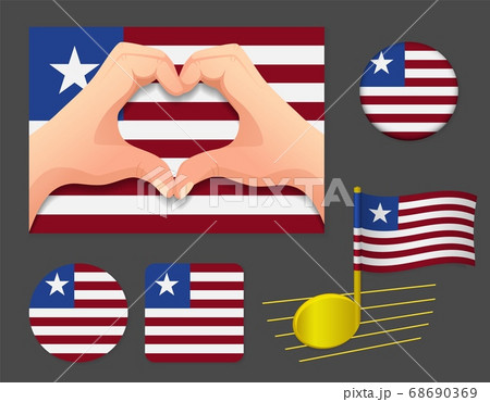 Liberia flag icon Liberia flag icon 68690369