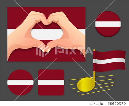latvia flag icon 68690370