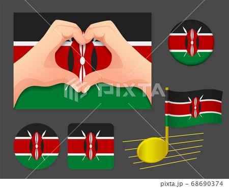 Kenya flag icon. Kenya flag icon. 68690374