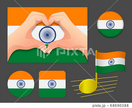 India flag icon. 68690388