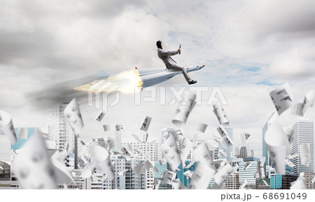 Business success and targets achievement concept. Business success and targets achievement concept. 68691049