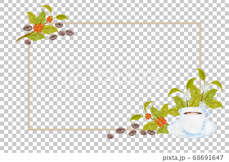 水彩咖啡框架 68691647