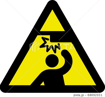 天井に注意のピクトグラム 68692031