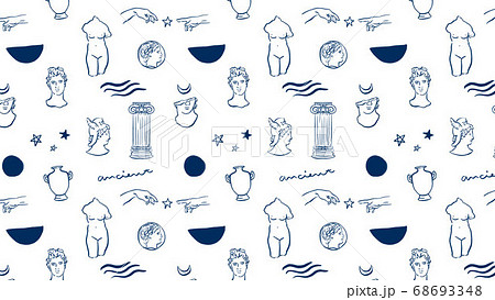 古代ギリシャローマのモチーフ背景 68693348