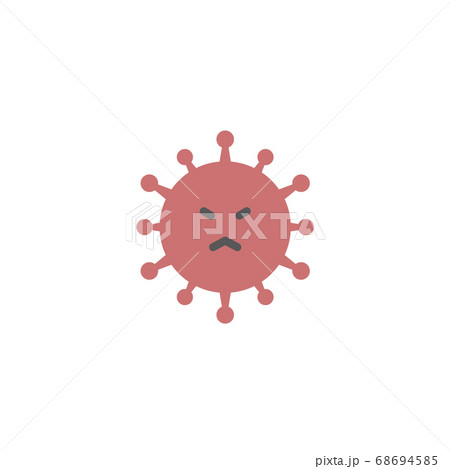 怒っている顔のウイルス 68694585