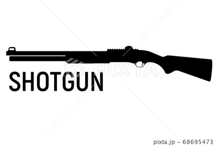Shotgun Silhouette Icon Personal Self Defense Stock Illustration