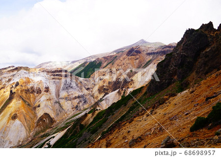 十勝岳温泉コース D尾根から見える十勝岳 十勝岳温泉コース D尾根から見える十勝岳 68698957