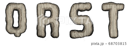 Set of industrial metal alphabet letters Q, R, S, T. 3D Set of industrial metal alphabet letters Q, R, S, T. 3D 68703815