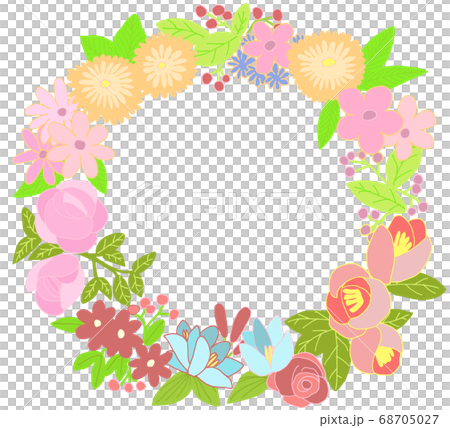 手描きのかわいいリース 68705027