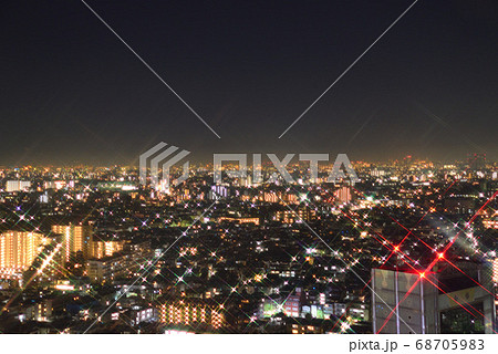 キャロットタワーから見た東京西部の夜景(東京都世田谷区) 68705983