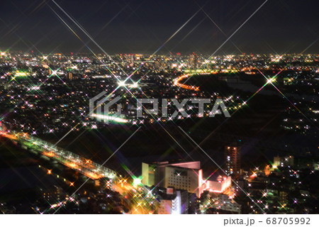 市川アイ・リンクタウンから見た東京東部の夜景 68705992