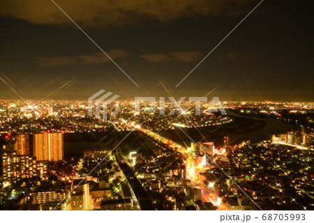 市川アイ・リンクタウンから見た東京東部の夜景 市川アイ・リンクタウンから見た東京東部の夜景 68705993