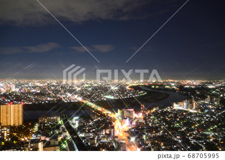 市川アイ・リンクタウンから見た東京東部の夜景 市川アイ・リンクタウンから見た東京東部の夜景 68705995