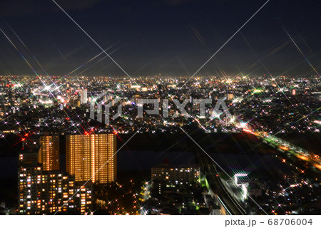 市川アイ・リンクタウンから見た東京東部の夜景 68706004