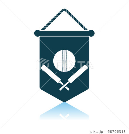 Cricket Shield Emblem Icon 68706313