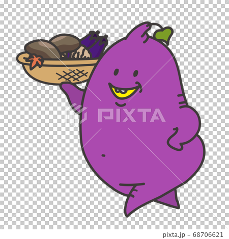 地瓜籃子裡裝滿了秋季蔬菜 68706621