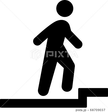 段差を上る人のピクトグラム 段差を上る人のピクトグラム 68709037