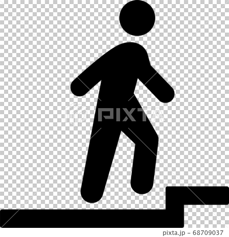 段差を上る人のピクトグラム 段差を上る人のピクトグラム 68709037
