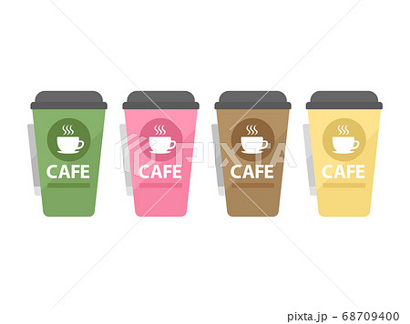 チルドカップのドリンクのイラストのイラスト素材