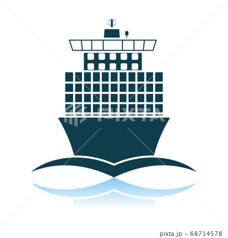 Container Ship Icon Front View Container Ship Icon Front View 68714578