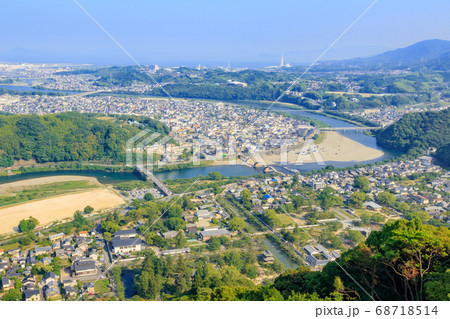 岩国城から見た岩国市内 山口県 岩国城から見た岩国市内 山口県 68718514