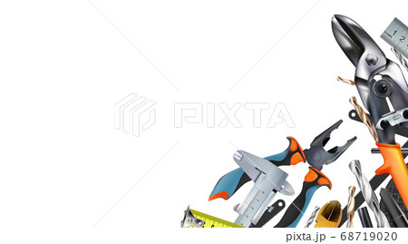 Decorative corner composition on the theme of locksmith skill and craft hand metal processing 68719020