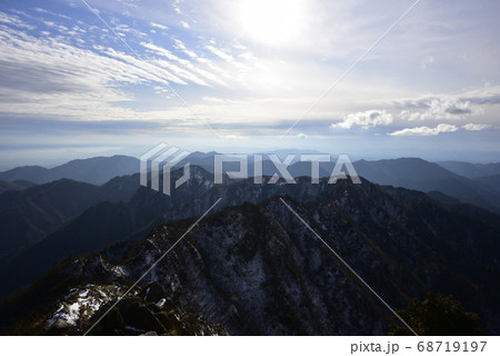 鎌ヶ岳山頂から見る鈴鹿山系 68719197