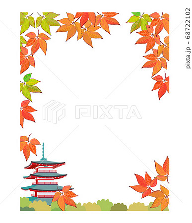 秋のイメージ 紅葉と五重塔 秋のイメージ 紅葉と五重塔 68722102