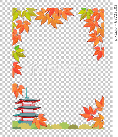 秋のイメージ 紅葉と五重塔 秋のイメージ 紅葉と五重塔 68722102