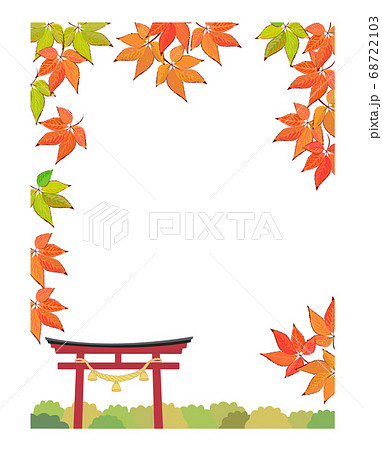 秋のイメージ 紅葉と鳥居 秋のイメージ 紅葉と鳥居 68722103