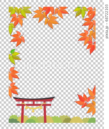 秋のイメージ 紅葉と鳥居 秋のイメージ 紅葉と鳥居 68722103