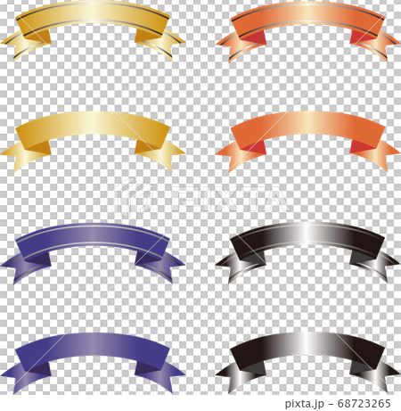 Halloween autumn gothic ribbon tape illustration material set 68723265