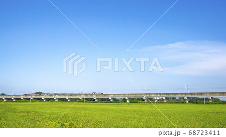 田んぼと空とつくばエクスプレス 田んぼと空とつくばエクスプレス 68723411