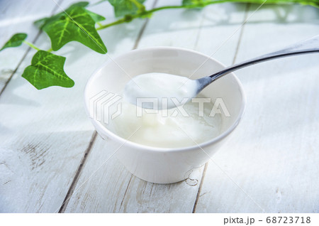 ヨーグルトと観葉植物 68723718