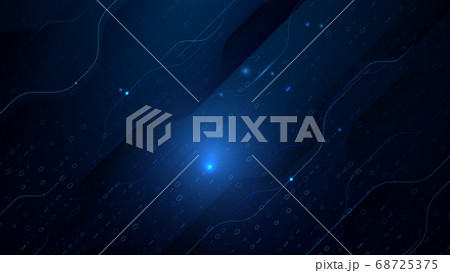 Futuristic Abstract Electronic Circuit Connection technology Background. High Tech Computer 68725375