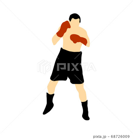 kick boxing silhouette logo vector Stock Vector