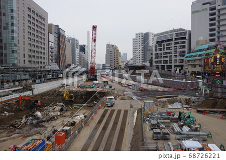 渋谷再開発中の工事現場 68726221