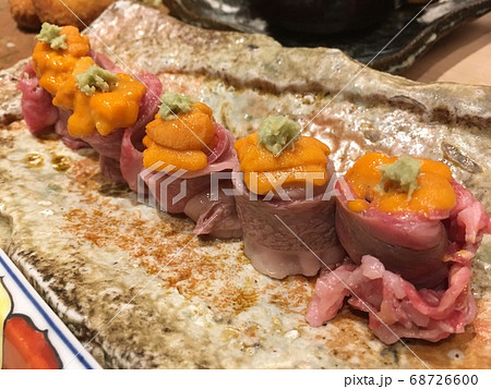 ウニの肉巻き寿司 ウニの肉巻き寿司 68726600