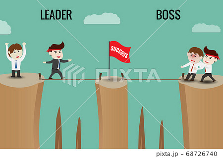 Businessmen from two sides to success 68726740