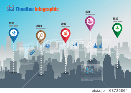 Business road map timeline infographic, Vector Business road map timeline infographic, Vector 68726864