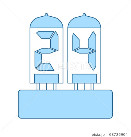 Electric Numeral Lamp Icon 68726904