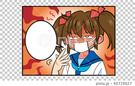 真夏に外出中のツインテールでセーラー服の女の子のマンガ 真夏に外出中のツインテールでセーラー服の女の子のマンガ 68729827