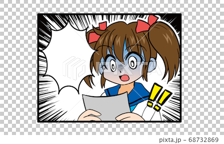 一個女孩的漫畫在雙尾的水手服 68732869