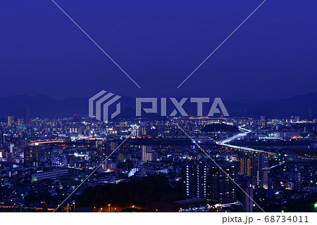 鈴が峰公園から見た夜景(広島県広島市) 68734011
