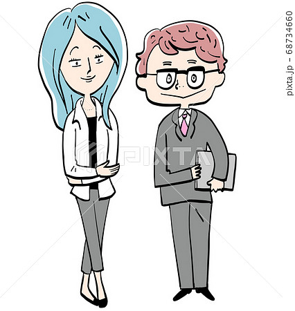 ビジネスのパートナーのイラスト素材 68734660 Pixta