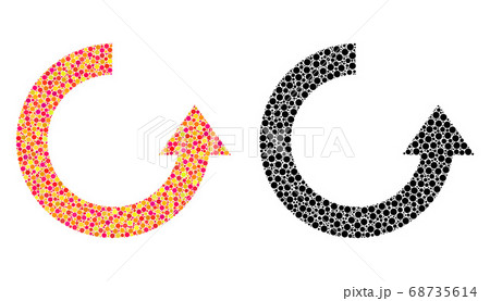 Pixel Rotate Up Mosaic Iconsのイラスト素材 [68735614] - PIXTA