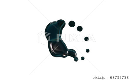 Abstract dark green bubbles on white. 3D illustration. Abstract dark green bubbles on white. 3D illustration. 68735758