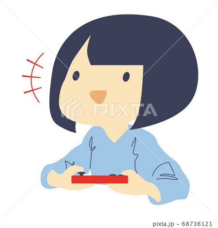 ゲームをする人のイラスト素材