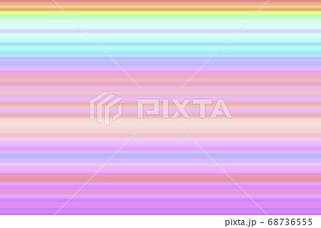 綺麗なパステル系の虹色のグラデーションのボーダーの背景 ピンク 水色 黄色 緑 黄緑 紫のイラスト素材