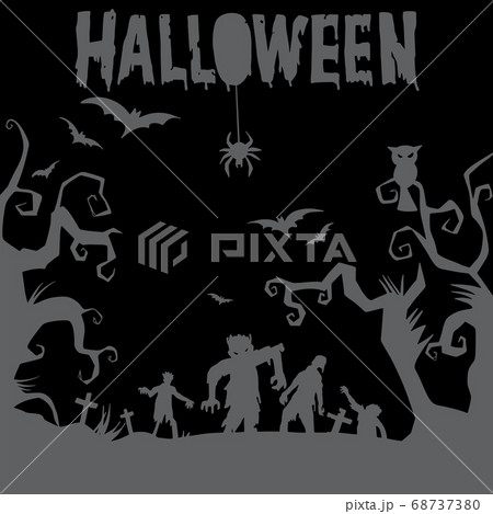 Happy Halloween Text Banner, Vector Happy Halloween Text Banner, Vector 68737380